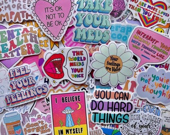Positive Mental Health Quotes Sticker Pack