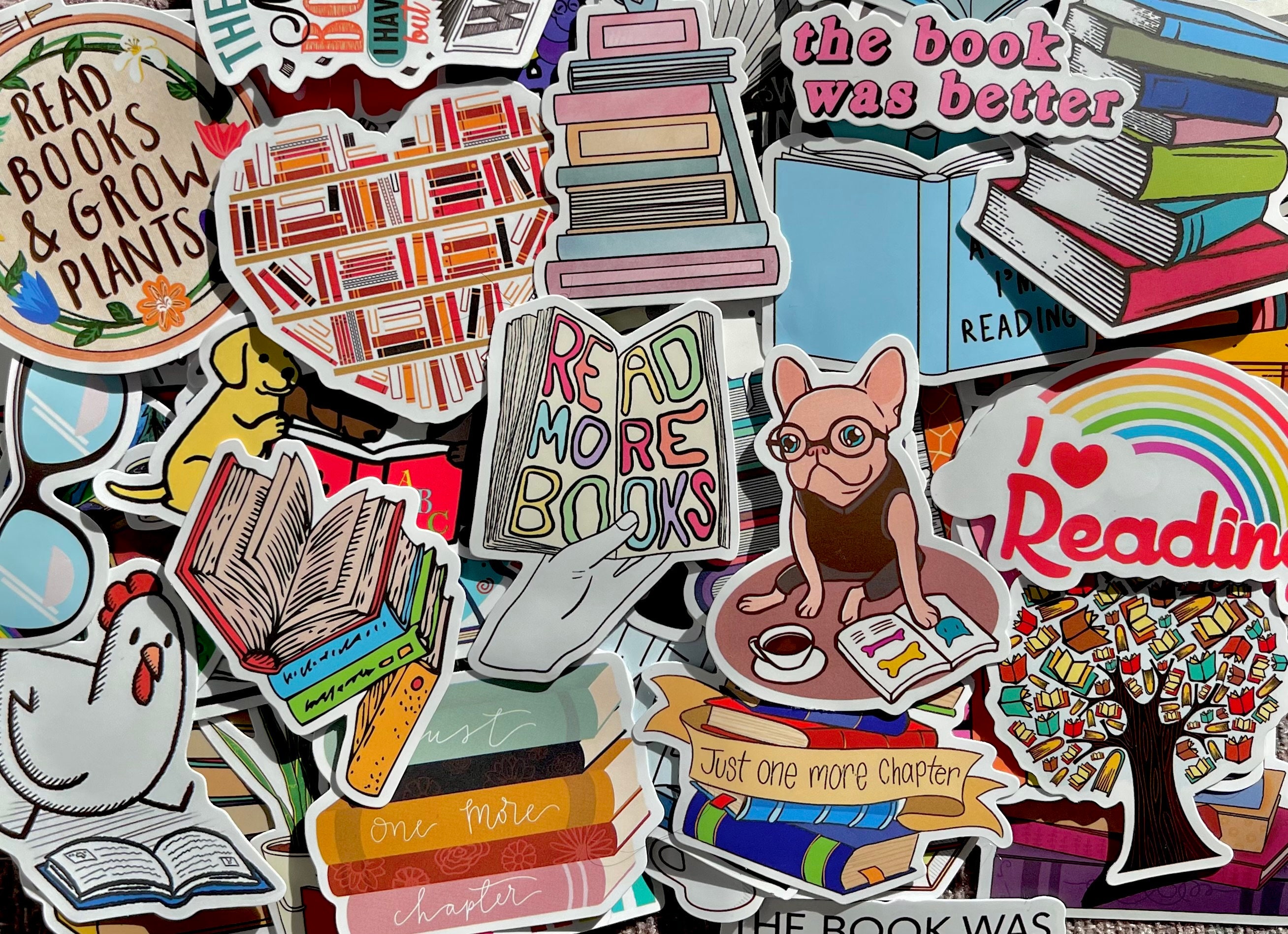Reading Books Sticker Pack - Etsy