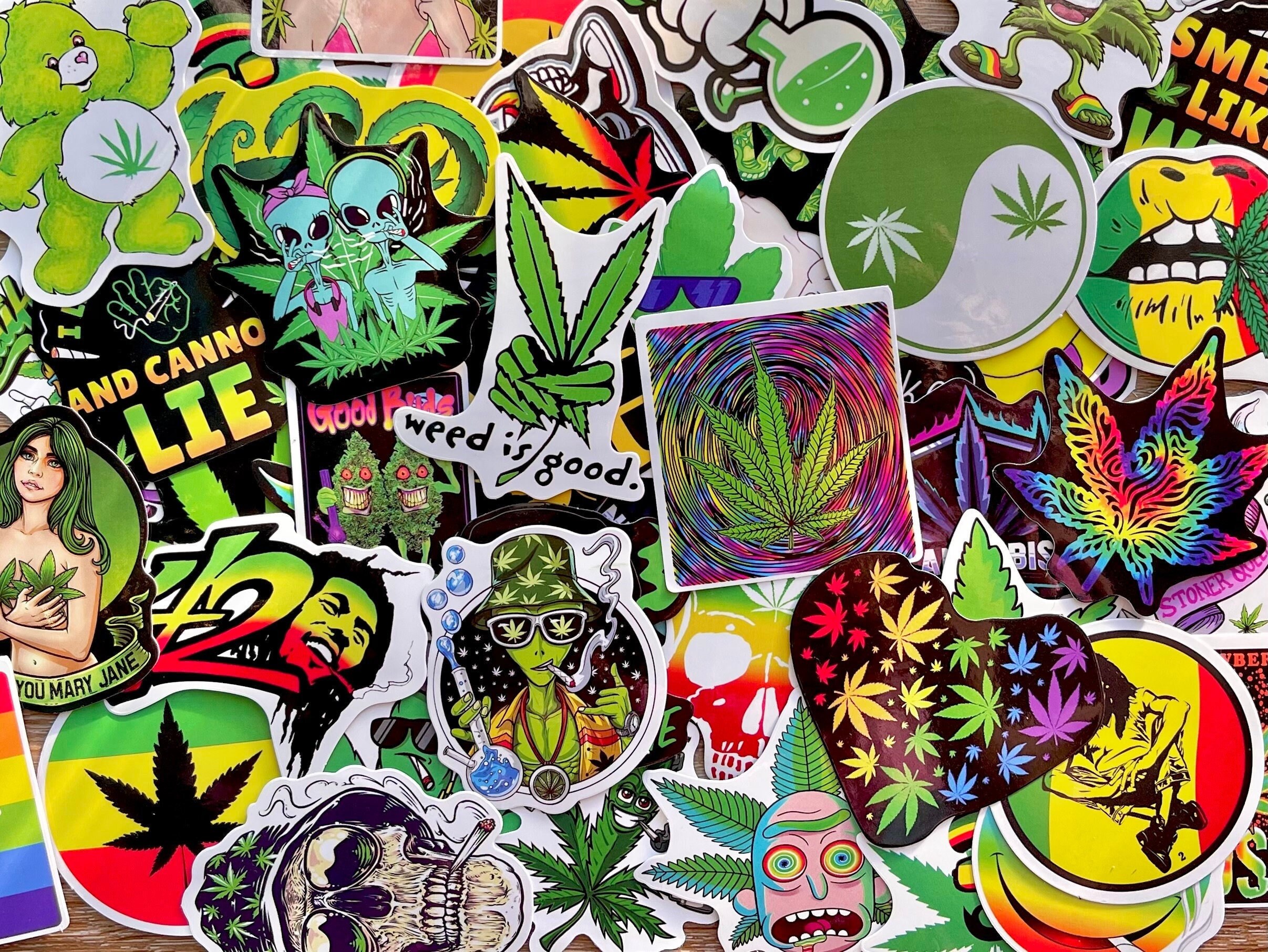 Weed Sticker Pack - Etsy