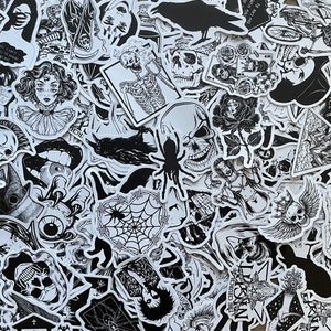 Black and White Goth Sticker Pack