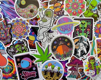 Psychedelisch trippy stickerpakket