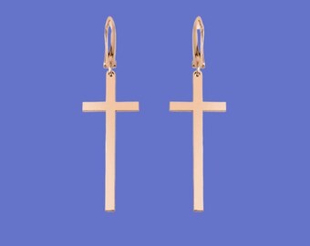 Cross Earrings, Large Cross Earrings, Dainty Cross Earrings, Christmas gift