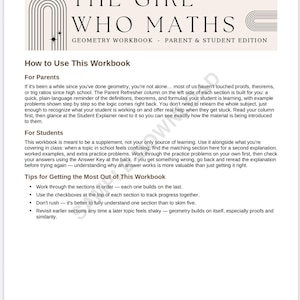 Geometriarbetsbok PDF | Matematikövning för föräldrar och elever (digital nedladdning)