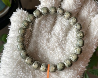 Medori's Jewelry | Natural Weathered Xingyue Bodhi Bracelet | Prayer Mala Beads| Bracelet Jewelry Gifts | 星月菩提10mm桶珠石玉料糯冰小青提大眼睛双留白同枝果