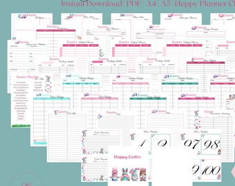 Easter Planner Printable: Party, Food, Decor Organizer (PDF)