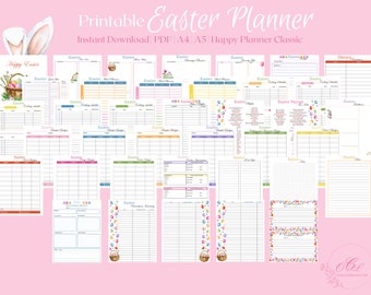 Easter Planner, Spring Planner, Easter Organizer, Easter Printable, Spring Printable, Easter Gifts, Easter Bunny, Holiday Printable, Easter