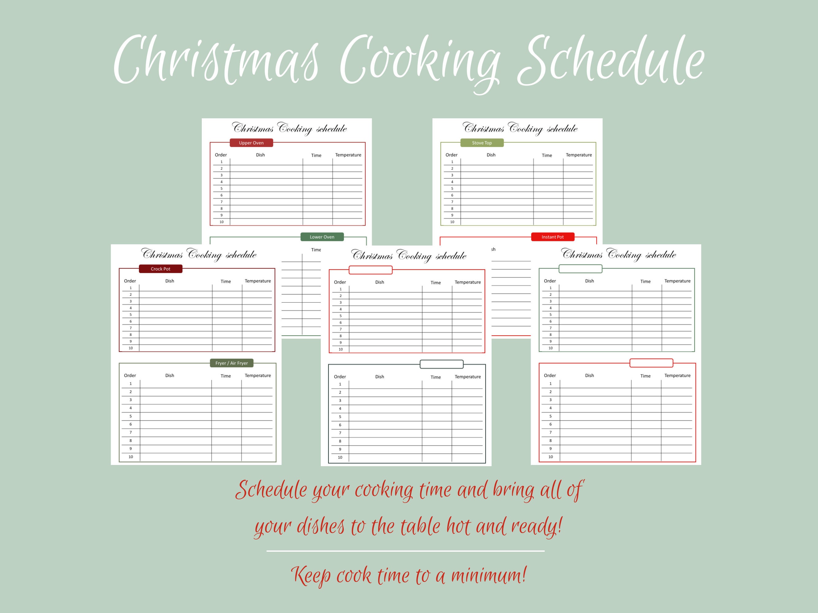 Christmas Planner, Christmas Printable Planner, Holiday Planner, A5