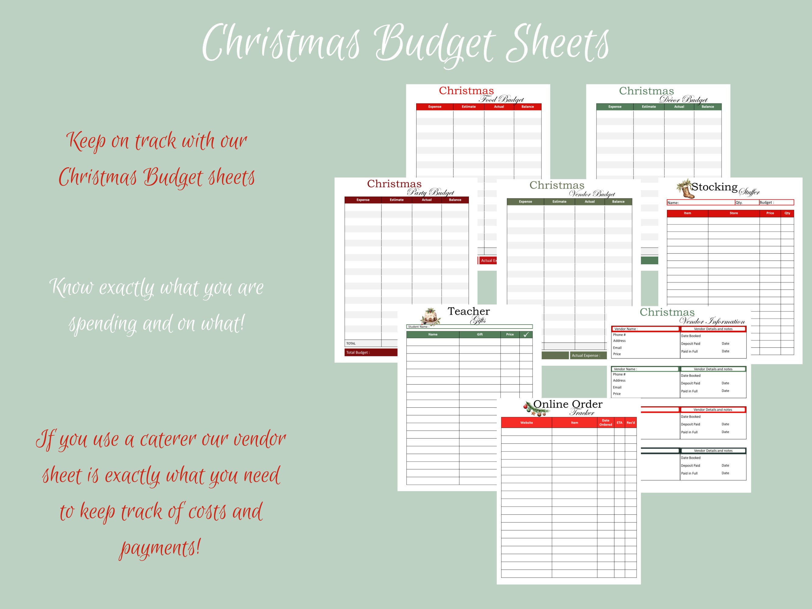 Christmas Planner, Christmas Printable Planner, Holiday Planner, A5