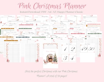 Pink Christmas Planner: Holiday Organizer (Digital Download)