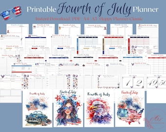 Fourth of July Party Planner: Independence Day Organizer (Digital Download)
