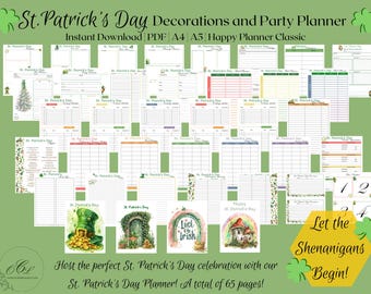 St. Patrick's Day Party Planner: Decorations, Meals, Activities (Digital Download)