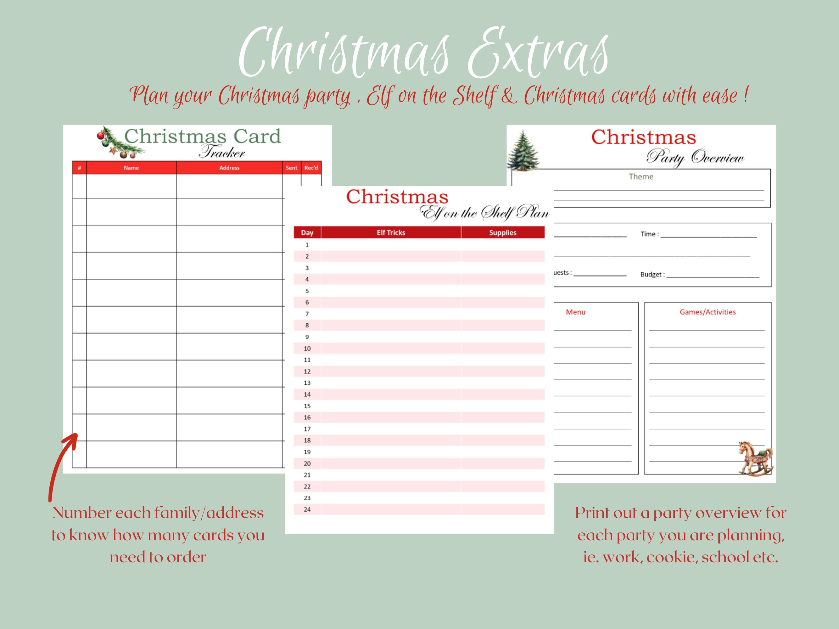 Christmas Planner, Christmas Printable Planner, Holiday Planner, A5 ...