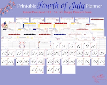 Fourth of July Planner: Party Organizer (Digital Download)