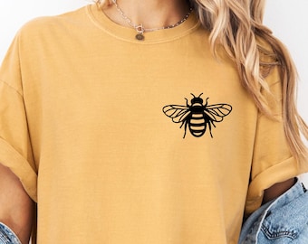 Bee Comfort Colors® Shirt, Beekeeper Shirt, Pocket Bee Shirt, Insect Shirts,  Beekeeper Gift, Bee Lover Shirt, Save the Bees Shirt, Bee Tee
