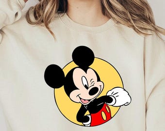 Sweat rétro Disney Mickey Mouse, sweat Mickey, sweat vacances vacances Disneyland, pull rétro Disney, sweat voyage Disney