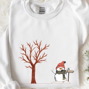 Snowman Christmas Sweatshirt, Christmas Sweatshirt, Snowman Shirt, Snowman Sweater, Christmas Crewneck, Christmas Shirts for Women