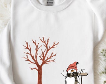 Snowman Christmas Sweatshirt, Christmas Sweatshirt, Snowman Shirt, Snowman Sweater, Christmas Crewneck, Christmas Shirts for Women