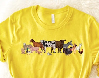 Shirt boerderijdieren, shirt dierenliefhebber, shirt boerderij, shirt dieren, shirt boer, shirt boerderijdieren voor vrouwen, cadeau boerderijdier
