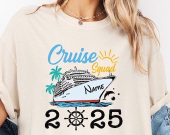 Custom Cruise Family 2025 T-Shirt, Family Vacation Shirts, Custom Location, Cruise Squad 2025 Shirt, Matching Family Outfit,Family Trip 2025