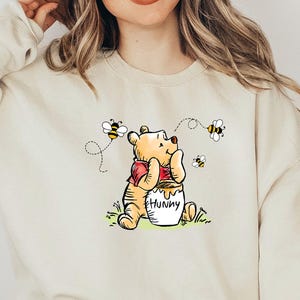 Vintage Pooh Shirt, Winnie The Pooh Sweatshirt, Honey Winnie The Pooh Sweater, Disney Trip Sweater, Disney Family Matching Sweatshirt