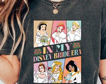 T-shirt de l'époque de ma mariée Disney, chemise de mariage princesses Disney, t-shirt EVJF Disney, chemise de mariée princesse, chemise escouade mariée