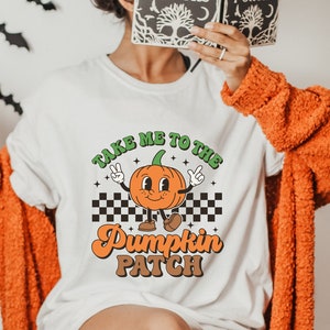 Comfort Colors Take Me to the Pumpkin Patch Shirt, Halloween Shirt,Distressed Fall Shirt,Retro Pumpkin Shirt,Pumpkin Patch Shirt,Fall Outfit