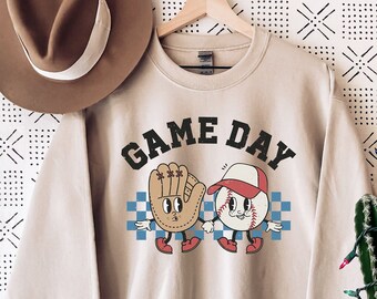 Game Day Baseball Sweatshirt,Game Day Softball Sweatshirt,Funny Baseball Mom Sweatshirt,Baseball game day Sweatshirt,Baseball Shirt