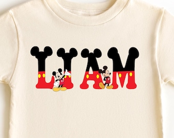 Mickey Mouse Personalized Name Birthday Boy T-Shirt, Custom Birthday Boy Gift, Disney Boy Birthday Toddler, Custom Gift for Birthday Party