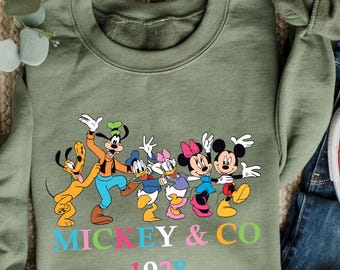Mickey sweatshirt, Mickey co 1928 shirt, Mickey christmas, Disney gift, Disneyworld shirt,Disney characters,Disney sweatshirts,Disney family