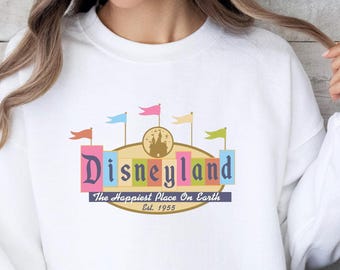 Disneyland Est 1955 Sweatshirt, Vintage Disneyland Shirt, Disneyland 1955 Shirt, Retro Disney Sweatshirts, Retro Disney Shirt, Disney Trip
