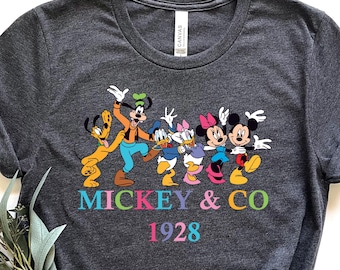 Retro Disney Trip Tee, Mickey & Co. est. 1928 Shirt, Mickey And Friends Tee, Disney Trip Shirt, Family Matching Shirt, Gift For Her, Unisex