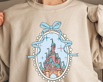 Disney Magical Castle Coquette Sweatshirt, Princess Castle Sketch Shirt Magic Kingdom Shirt, Disney Girl Trip, Disney Family Vacation Shirt