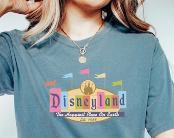 Disneyland Est 1955 T-Shirt, Vintage Disneyland Shirt, Disneyland 1955 Shirt, Retro Disney Shirts, Retro Comfort Colors Disney Shirt