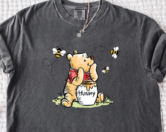 Vintage Winnie The Pooh Comfort Colors Shirt, Pooh and Friends Shirt, Disneyland Family Trip Shirts, Disney Vacation 2025 Shirt, Disney Tee