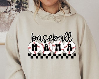 Baseball Mom Hoodie, Sport Mom hoodie, Baseball hoodie, Baseball graphic, Sport Mama, Game Day Hoodie, Gift for Mom, Baseball Season Hoodie
