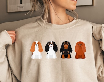 Custom Cavalier Mom Sweatshirt,Cavalier Mama Shirt,Cavalier Mom Gifts, Dog Lover Sweatshirt,Cavalier Dog Tee, Animal Lover T-Shirt,
