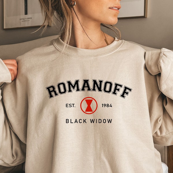 Black Widow Sweatshirt, Romanoff Sweatshirt, chemise romanoff Natasha Romanoff Shirt, Black Widow Cosplay, Avengers Sweatshirt, Superhero Sweat