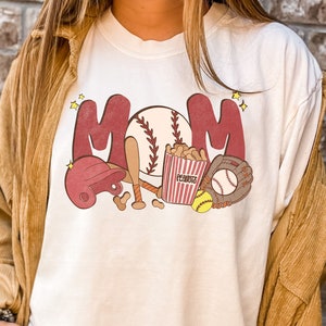 Comfort Colors Baseball Mom Shirt, Baseball Shirt, Sports Mom Shirt,Gift For Mom, Baseball Mom Gift,Baseball Tshirt