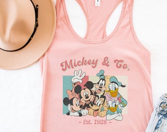 Mickey & Co 1928 Tank Top, Vintage Disney Tank, Vintage Mickey Tank Retro Mickey And Co Tank, Mickey And Friends Tank, Disneyland shirt tank