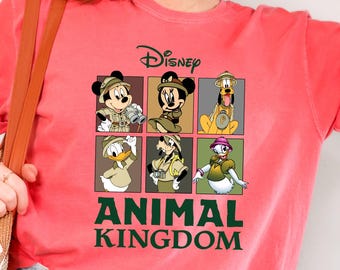 Comfort Colors Disney Animal Kingdom Shirt, Vintage Safari Mickey T-Shirt, Family Disney Outfit for Animal Kingdom Park Adventure
