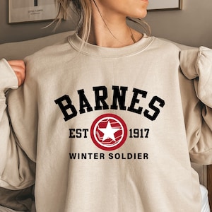 Barnes Sweatshirt, Barnes 1917 Sweatshirt, Bucky Barnes, Winter soldier Sweatshirt, Avengers Sweatshirt, Superhero Sweatshirt