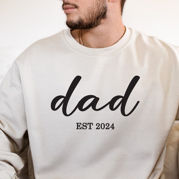 Dad Est Shirt, Custom Dad Shirt, New Dad Shirt, Father's day Gift, Dad Shirt,Dad Reveal Shirt, Pregnancy Announcement,gıft for dad,funny dad