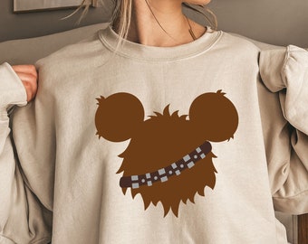 Star Wars Chewbacca-tröja, Star Wars-karaktärströja, Star Wars-fanpresent, Disney Star Wars-tröja, Disneyland-familjesemesterpresent-tröja