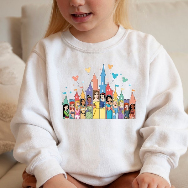 Felpa Castello Principessa, Castello Disney Bambini, Viaggio Ragazza Disney, Camicia Principessa, Castello Principessa, Viaggio Famiglia Disney, Castello Principessa