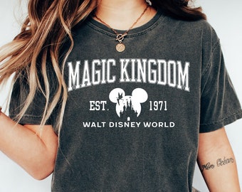 Comfort Colors Disney Magic Kingdom Tshirt,Disneyworld Est 1971 shirt,Walt Disney World Magic Kingdom 1971 Family Vacation Shirt
