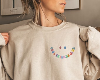 Pocket Cool Friends Club Sweatshirt, Cool Friends Club Hoodie, Best Friends Gift, Best Friends Shirt,Gift For Best Friend,besties Sweatshirt