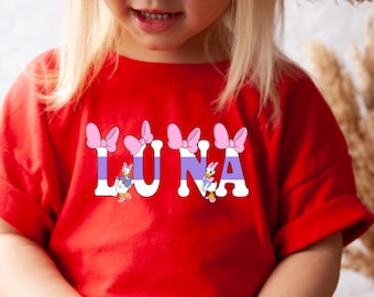 Custom Name Disney Toddler,Mickey & Friends Family Matching Shirts,Mom Dad Disney Shirt, Personalized Mickey Mouse Kids Toddler Birthday Tee