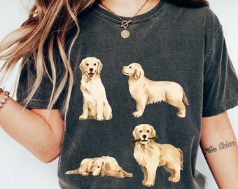Comfort kleuren Golden Retriever Shirt, Golden Mama Shirt, Golden Mom Shirt, Dog Mom Tshirt, Golden Retriever Gifts, Dog Mom Gift, Golden Gift