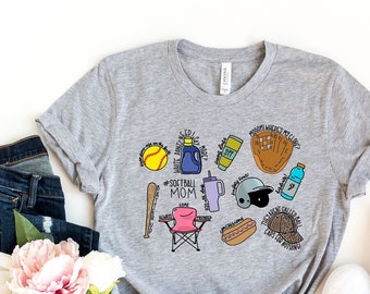 Softball Season Mom of Both Softball Season Baseball Season Softball Mom Shirt Sports Mom Gift, Softball Girl,Softball Lover Shirt,Game Day