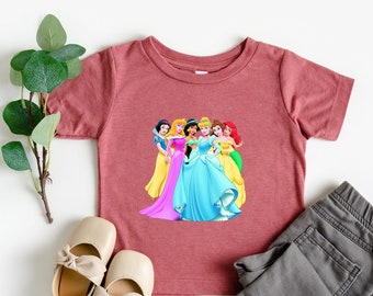 Prinses Shirt, Disney Princess Character Shirt, Prinsen, Ariel, Belle, Rapunzel, Jasmine, Aurora, Elsa, Shirts, Disney Shirt,